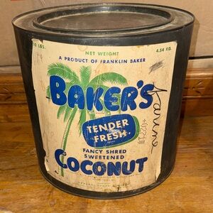 Bakers Vintage Coconut Tin